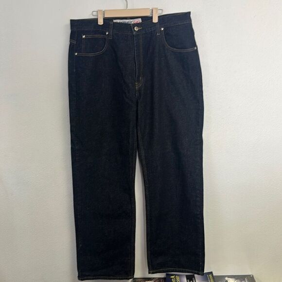 Vintage 90’s 2000’s Anchor Blue Men's Blue Easy Fit Straight Leg‎ Jeans Size 38 - Picture 1 of 7